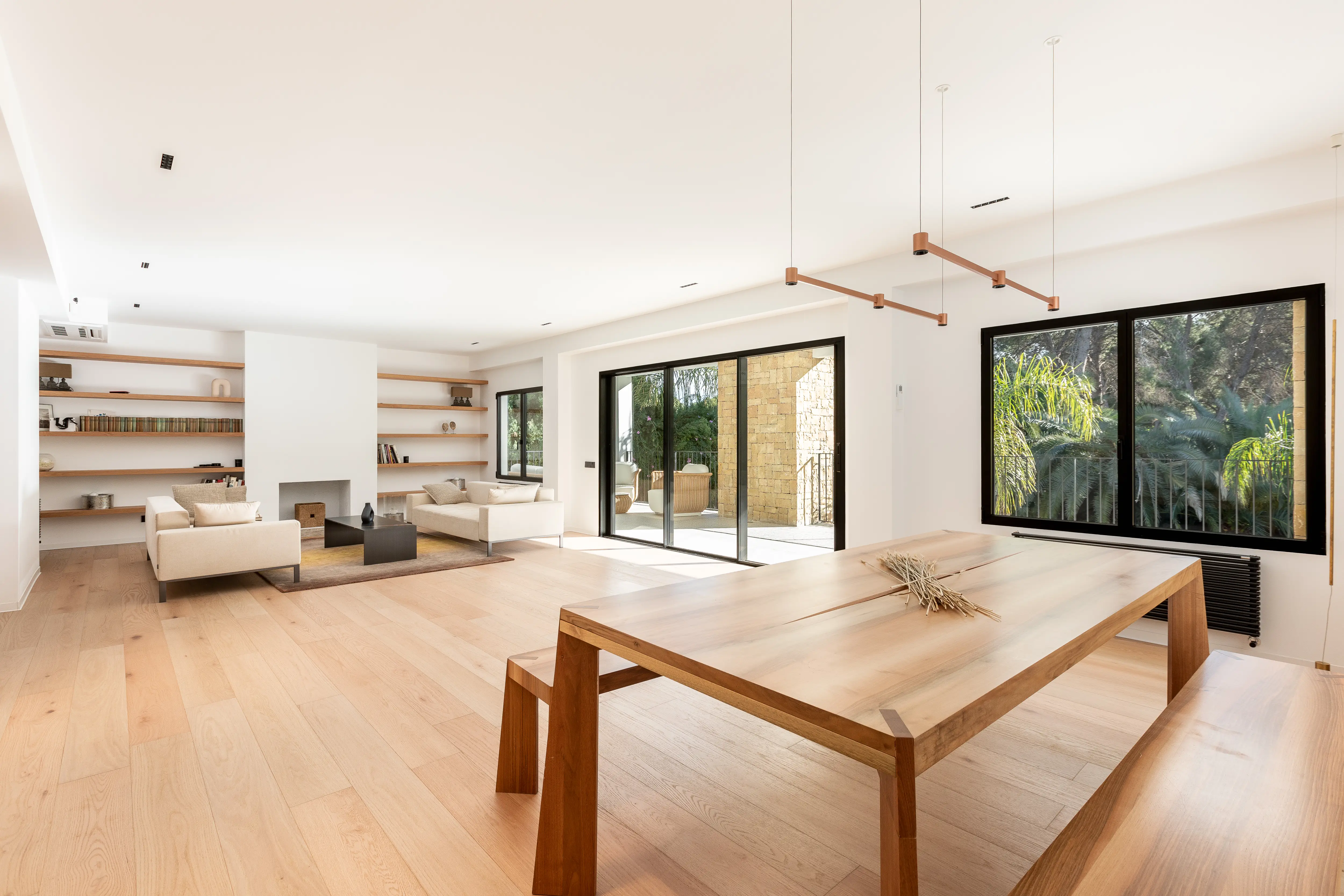 Bright completed luxury rénovation de maison in Valence with considered living and dining interiors by YT Studio